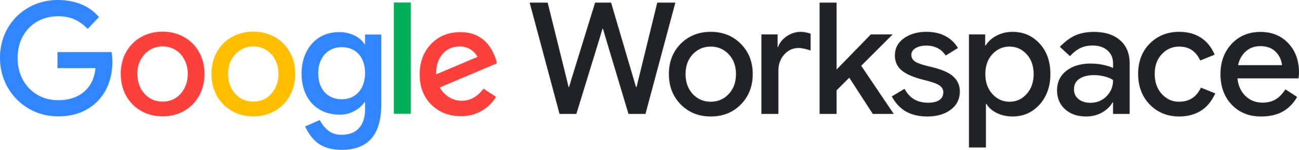 Logo Google Workspace sur fond transparent.