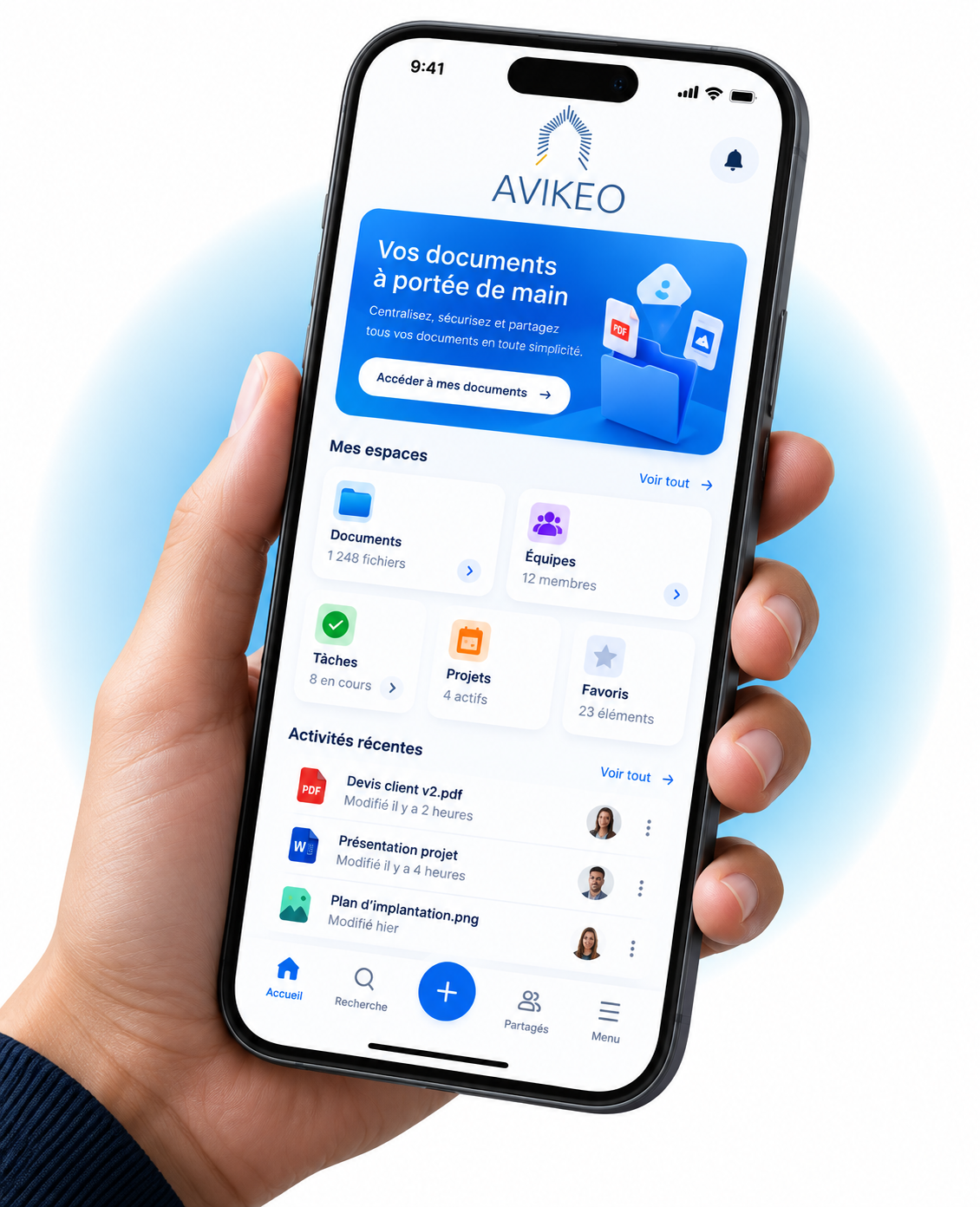 solution de gestion et de partage de documents professionnels sur smartphone