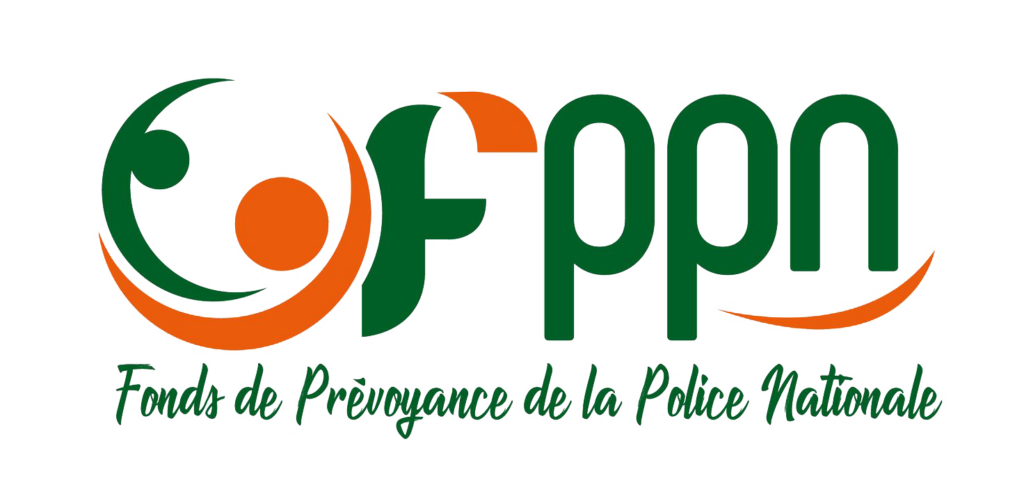 Logo du FSPN, Fonds de Prévoyance de la Police Nationale, en vert et orange.